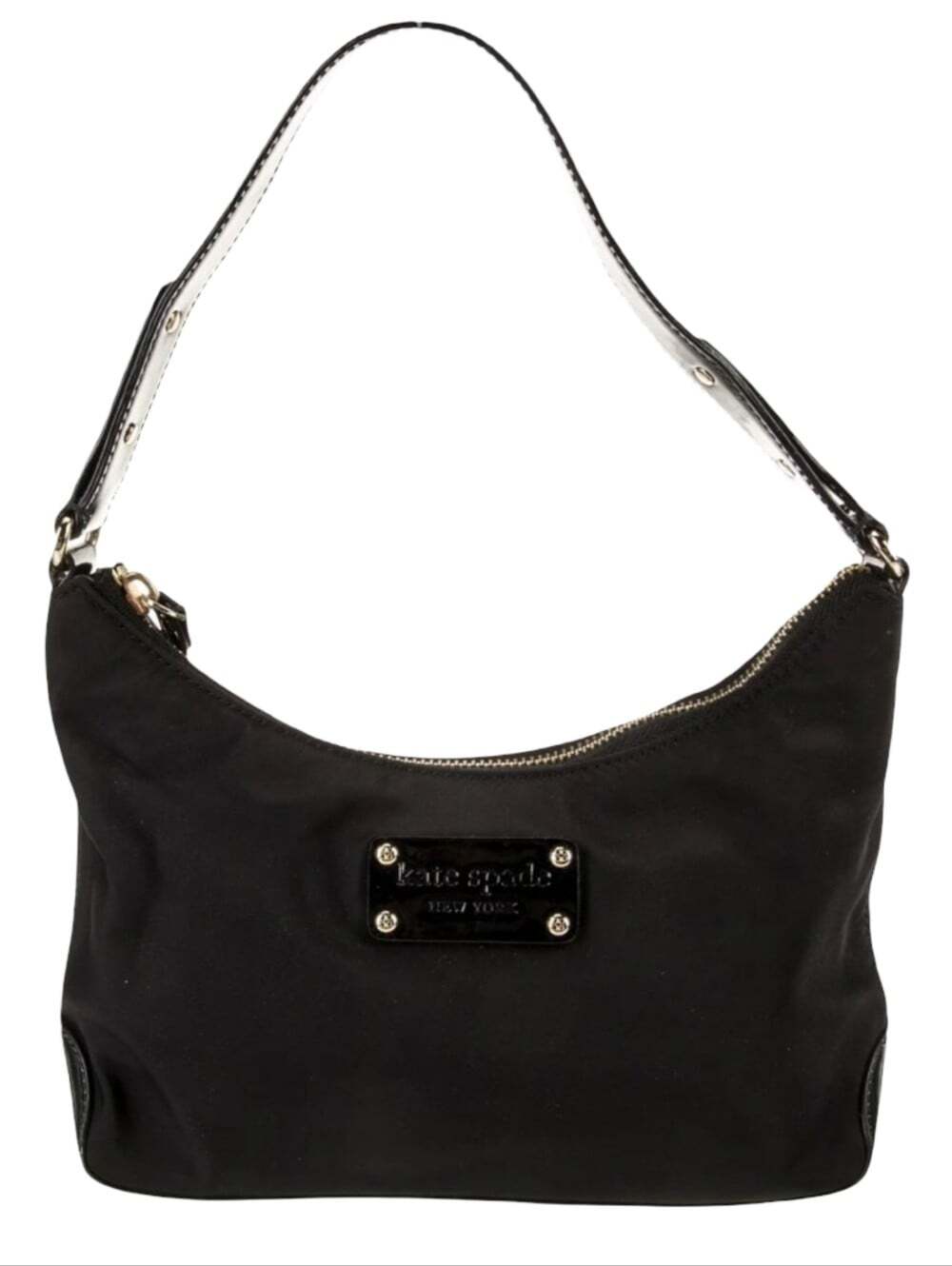Kate Spade New York Black Nylon Shoulder Hobo Bag Authenticated